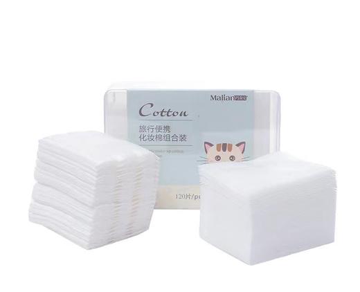 【湿敷搭档】厚薄组合装化妆棉，干湿两用，柔软亲肤，120枚[玛莉安] 商品图1
