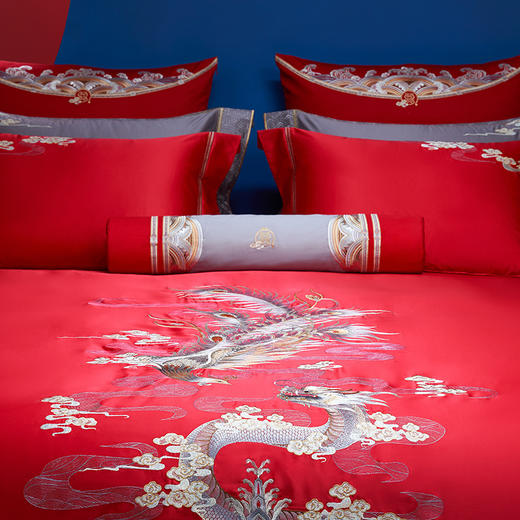 【6F】堂皇  婚庆大红六件套  锦瑟合和  重绣国粹 商品图3