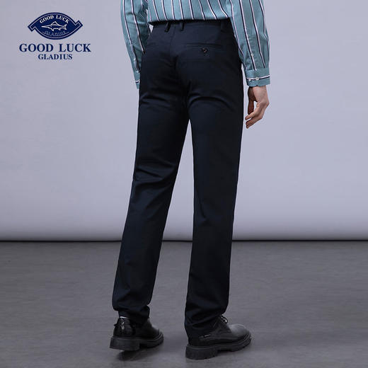 GOOD LUCK/德鲨弹力直筒简约舒适商务休闲裤BY27430-830 商品图4