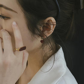 预售|PUVOS普沃斯欧美时尚复古长方形百搭天然石戒指 .潮快闪[福利品]