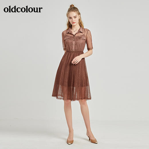 oldcolour秋季商场同款短袖连衣裙N21101164 商品图4
