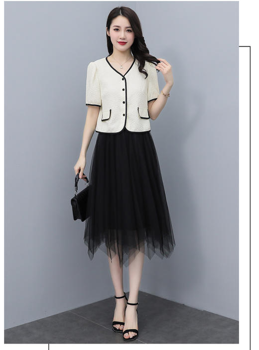 韩版气质仙女裙，短袖两件套HR-YKSL852 商品图2