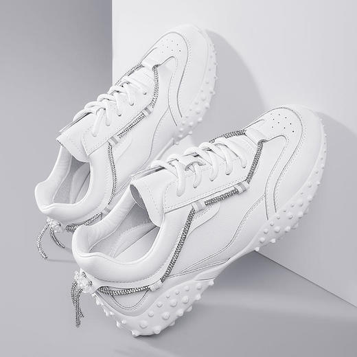 SLW58360新款时尚气质休闲透气弹力一脚蹬软底小白鞋 商品图4