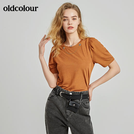 oldcolour秋季商场同款圆领气质上衣女N21021130 商品图4