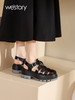 westory2022年春夏新款高级感舒适百搭镂空厚底罗马凉鞋女W22BG61101 商品缩略图1