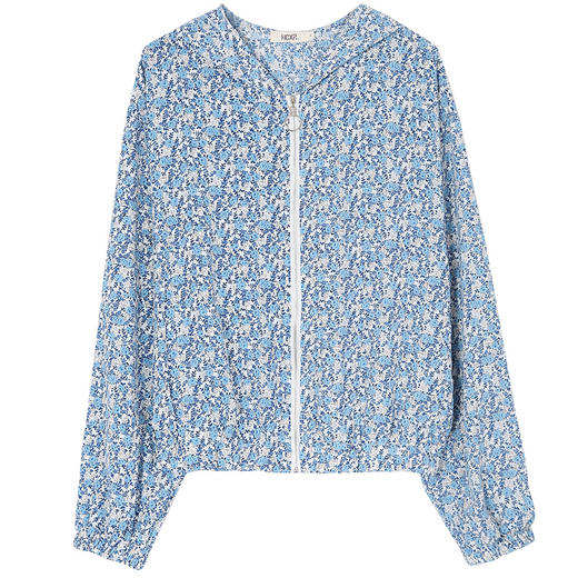 时尚连帽雪纺碎花防晒外套，2022年夏装新款休闲百搭薄款开衫棒球服GYM-D7833 商品图2