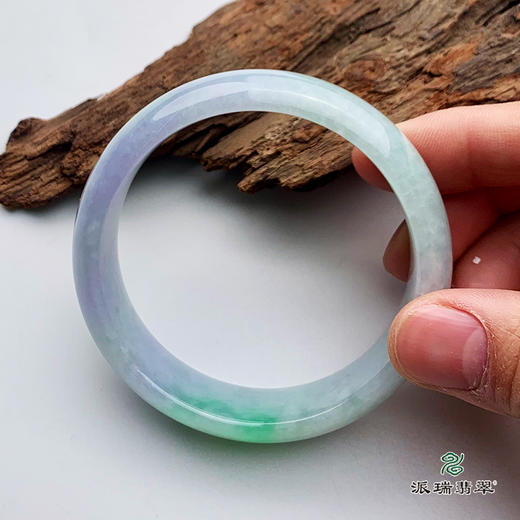 派瑞翡翠 翡翠手镯 糯种 绿色 商品图3