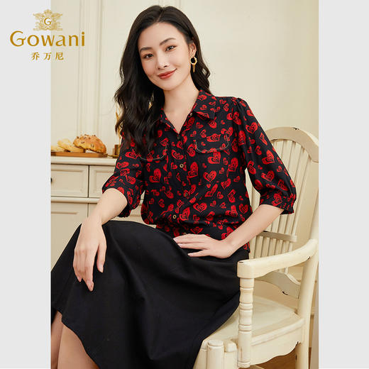 乔万尼真丝衬衫新款夏季上衣EF2C347 商品图3