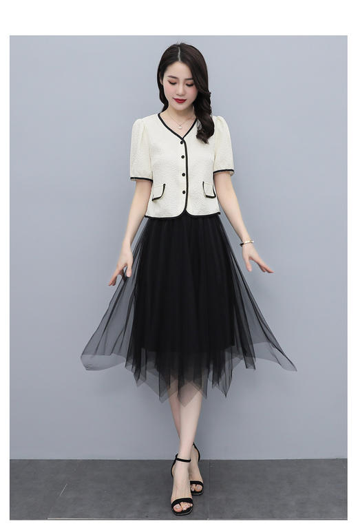 韩版气质仙女裙，短袖两件套HR-YKSL852 商品图3