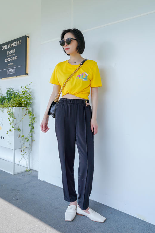 绿2XL【松紧腰烟管西裤】臣禾【可机洗 好打理显腿直】藏肉 轻正装西裤九分裤9221061613 商品图5