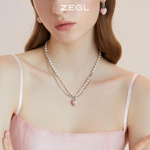 ZEGL设计师草莓季系列人造珍珠项链女2022年新款潮轻奢小众锁骨链 商品图5