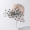 【YR】欧根纱遮阳帽子女神气质波点花朵盆帽春夏新款户外防晒透气太阳帽 商品缩略图5