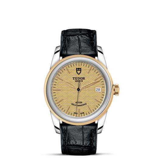 帝舵骏珏日历型 | 钢表壳，直径36毫米  黄金及钢外圈 商品图1