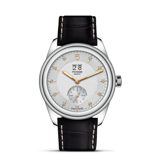 帝舵骏珏双位日历型 | 钢表壳，直径42毫米  镶钻表盘 商品图1