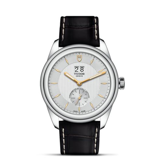 帝舵骏珏双位日历型 | 钢表壳，直径42毫米  银色表盘 商品图1