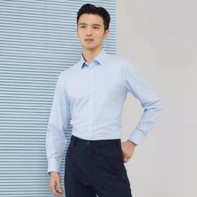 南4雅戈尔细格纹宾霸丝长袖衬衫