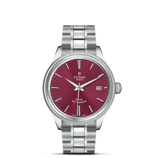 帝舵风尚系列 | 钢表壳，直径38毫米  酒红色表盘 商品图1