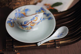 景德镇陶瓷 国瓷红叶 36头手绘事事如意中餐具