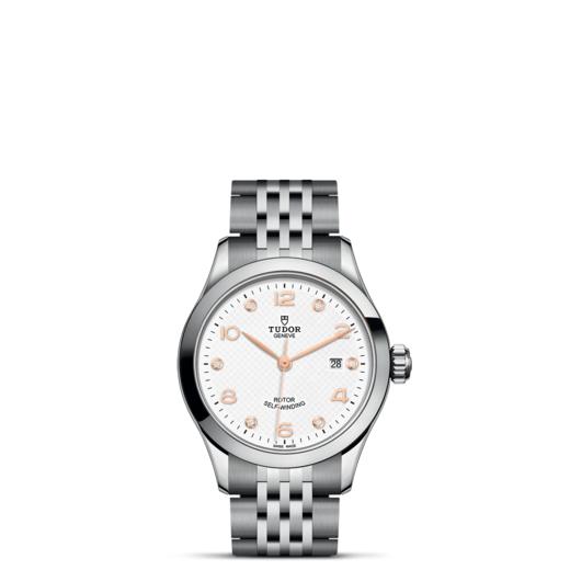 帝舵1926系列 | 钢表壳，直径28毫米  白色镶钻表盘 商品图1