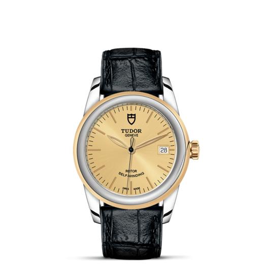 帝舵骏珏日历型 | 钢表壳，直径36毫米  黄金及钢外圈 商品图1