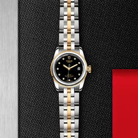帝舵骏珏日历型 | 钢表壳，直径26毫米  镶钻表盘