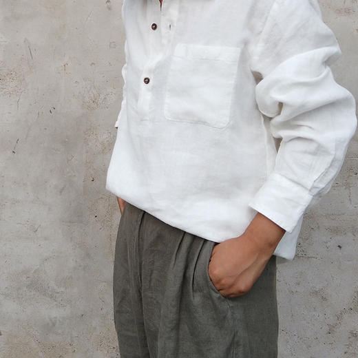 麻+汉麻 Polo领衬衫 天然麻本色，不漂白，不染色 舒爽透气，不紧绷 商品图2