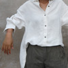 麻+汉麻 经典款衬衫衬衫 天然麻本色，不漂白，不染色 舒爽透气，不紧绷 商品缩略图1