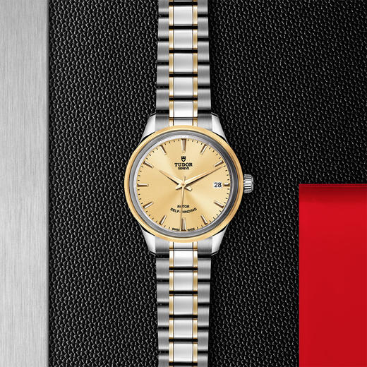 帝舵风尚系列 | 钢表壳，直径34毫米  黄金及钢外圈 商品图0