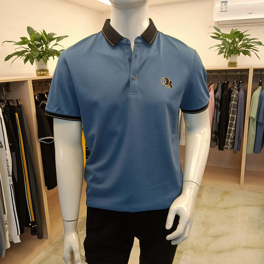 男式T恤男士PoloT恤打底衫男装翻领半袖体恤修身  T228250* 商品图1