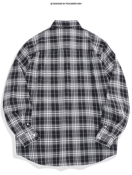 太平鸟男装 夏季新款格纹外穿式衬衫潮流B2CHC2261 商品图1