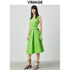 VIMAGE纬漫纪夏季新款女装无袖长款连衣裙长裙V1507153 商品缩略图1