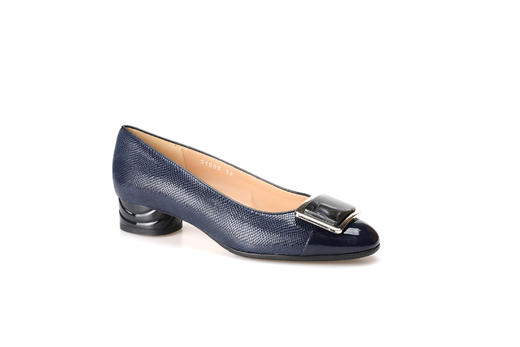 豪麟名鞋奥莱迪嘉女鞋皮鞋羊反绒面革Z21003P蓝色  原价3660元 商品图0