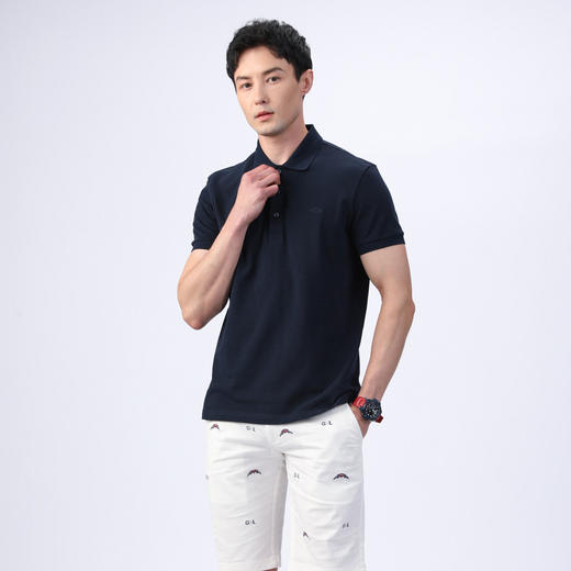 GOOD LUCK/德鲨弹力棉质舒适多彩简约时尚短袖POLO衫WY23168 商品图8