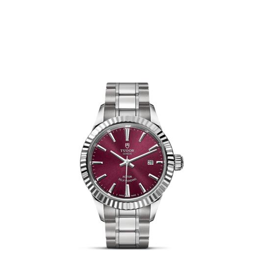 帝舵风尚系列 | 钢表壳，直径28毫米  酒红色表盘 商品图1