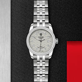 帝舵骏珏星期日历型 | 钢表壳，直径39毫米  镶钻表盘