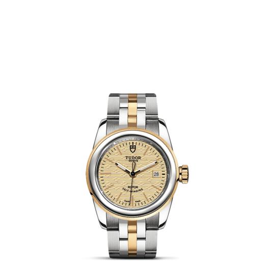 帝舵骏珏日历型 | 钢表壳，直径26毫米  黄金及钢外圈 商品图1