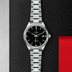 帝舵风尚系列 | 钢表壳，直径38毫米  镶钻表盘