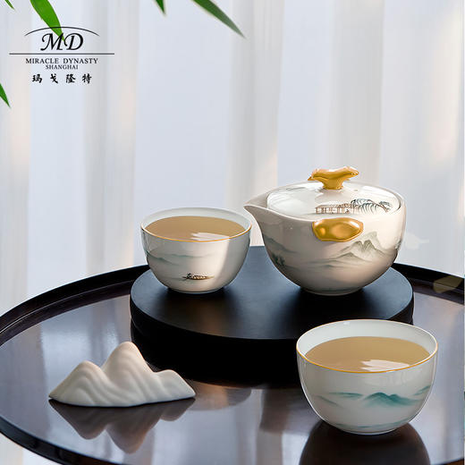 【玛戈隆特】B7F 西湖盛宴一壶两杯功夫茶具套装 家用旅行便携式礼盒包装 商品图5