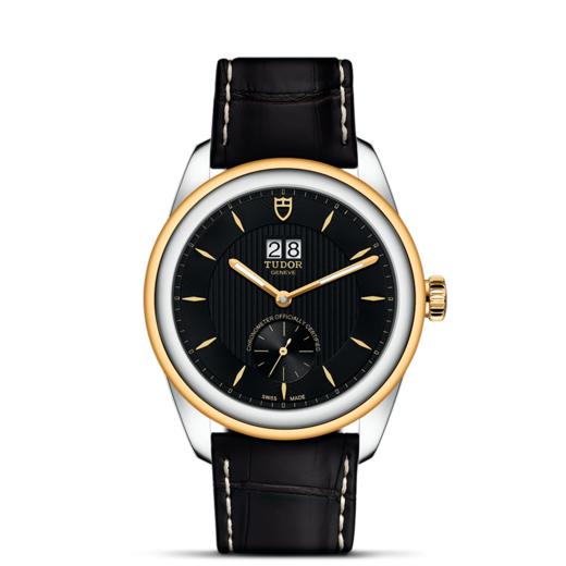 帝舵骏珏双位日历型 | 帝舵表原厂机芯MT5641型（COSC）  钢表壳，直径42毫米  黄金及钢外圈 商品图1