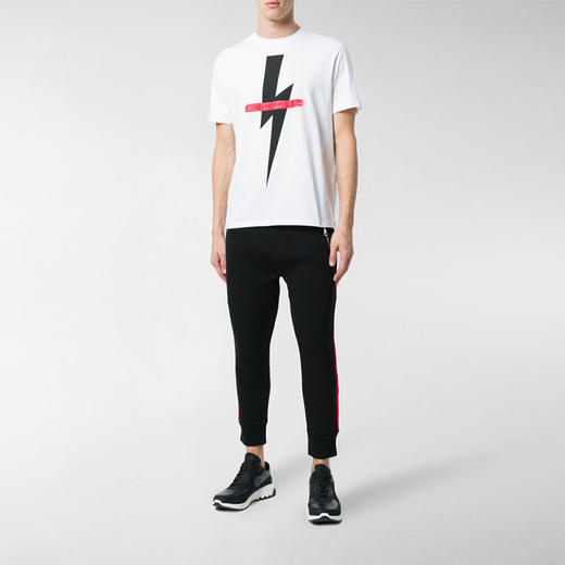 NEIL BARRETT 尼奥贝奈特 男士短袖T恤 白色 PBJT362D G556S 1141 商品图3