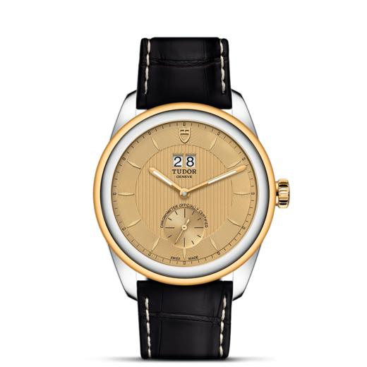 帝舵骏珏双位日历型 | 帝舵表原厂机芯MT5641型（COSC）  钢表壳，直径42毫米  黄金及钢外圈 商品图1