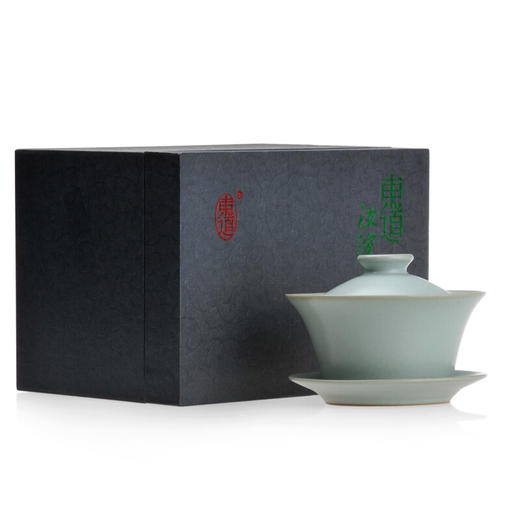 东道汝窑｜三宝盖碗（2022壬寅天青） 商品图4