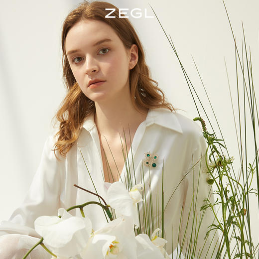 ZEGL祖母绿花朵胸花胸针女设计感小众别针衣服配饰装饰配件首饰品 商品图3