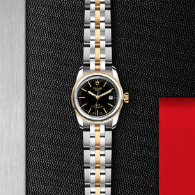 帝舵骏珏日历型 | 钢表壳，直径26毫米  黄金及钢外圈