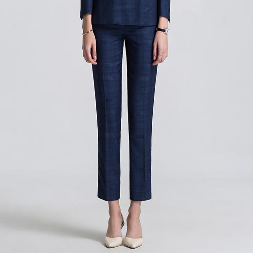 【上衣+裤子】罗蒙春季双排扣修身西服套装女士正装商务通勤气质西装 商品图3