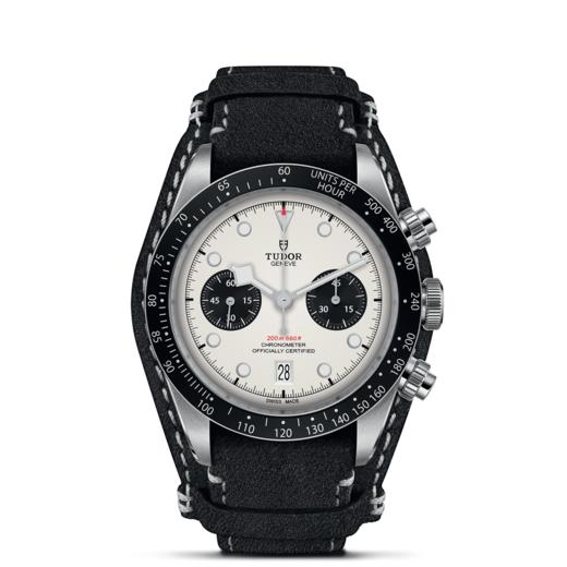 帝舵碧湾计时型 | 钢表壳，直径41毫米  黑色皮表带 商品图1