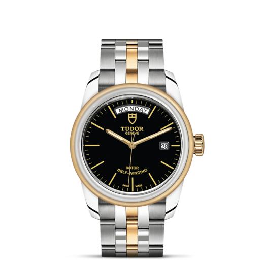 帝舵骏珏星期日历型 | 钢表壳，直径39毫米  黄金及钢外圈 商品图1