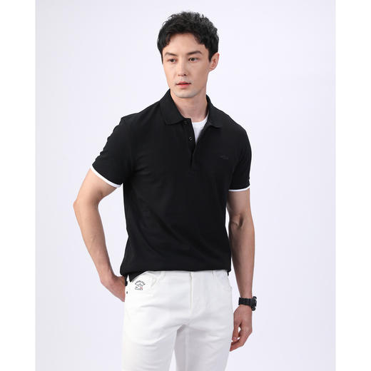 GOOD LUCK/德鲨弹力棉质舒适多彩简约时尚短袖POLO衫WY23168 商品图5