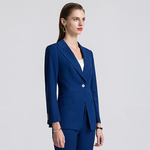 【上衣+裤子】罗蒙春季西服套装两件套女士正装商务通勤显瘦气质西装 商品图4