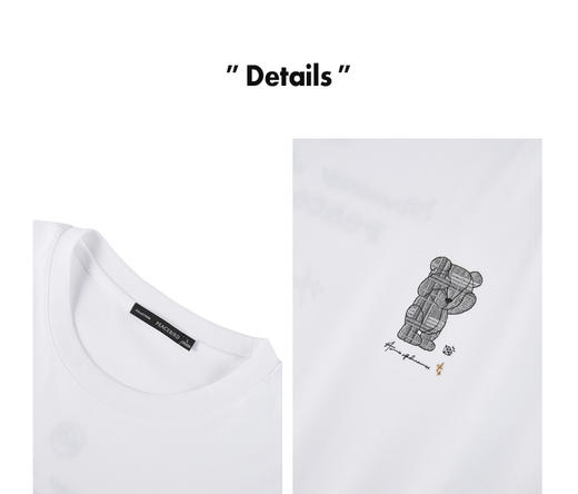 太平鸟男装 直筒休闲胸口刺绣短袖T恤男潮B1DAC2320 商品图2